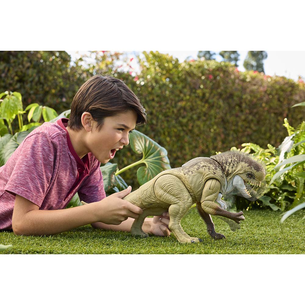 Jurassic World Rebirth Rumble 'n Rampage Distortus Rex JGB58, figuras de acción
