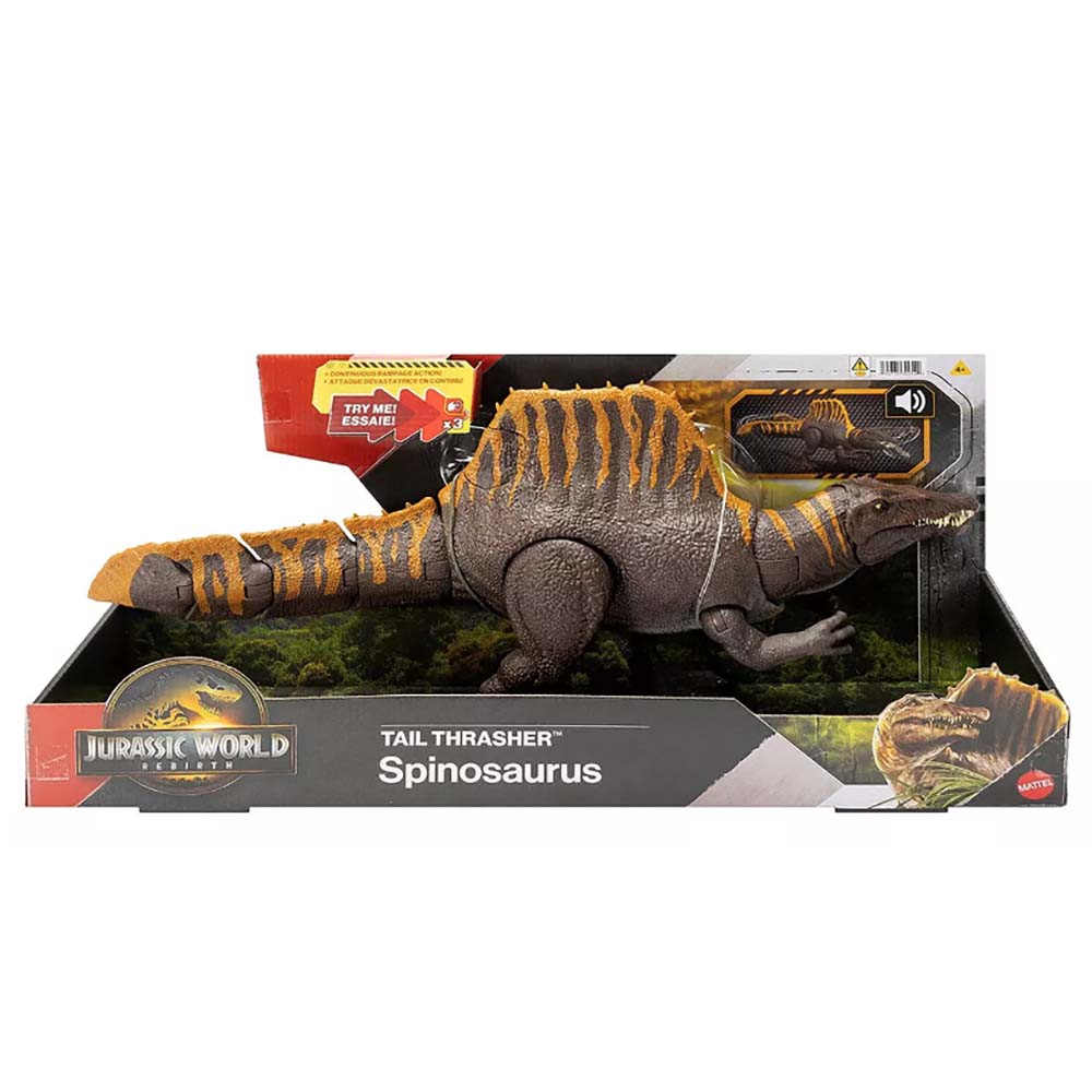 Jurassic World Rebirth Spinosaurus Tail Thrasher JGB56, figuras de acción