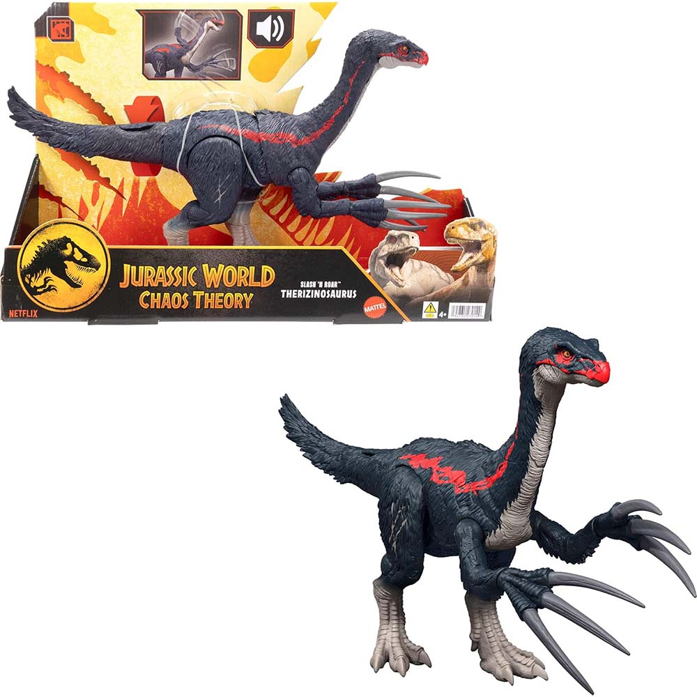 Jurassic World Slash'n Roar Therizinosaurus JCG16: Figura de acción - Edad 4+