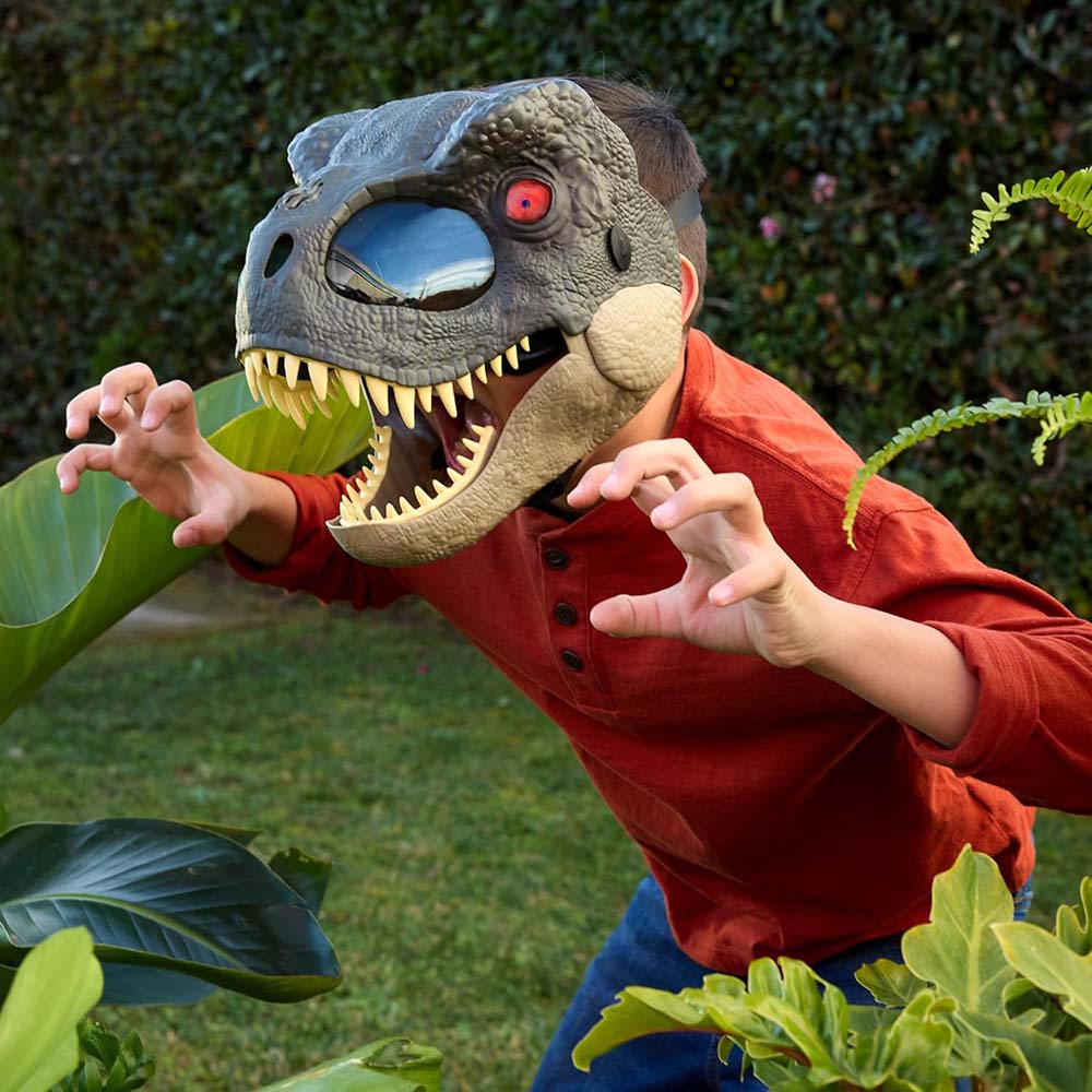 Jurassic World Máscara de T-Rex ¡Acción de Aventura! JCH04, accesorios de juego de rol