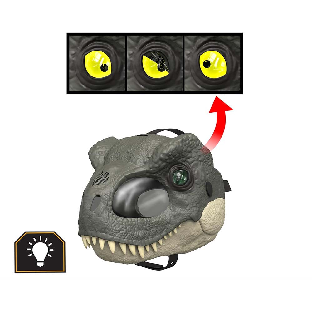 Jurassic World Máscara de T-Rex ¡Acción de Aventura! JCH04, accesorios de juego de rol