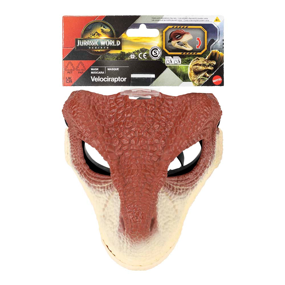 Jurassic World Rebirth Máscara Velociraptor JGG11, accesorios de juego de rol