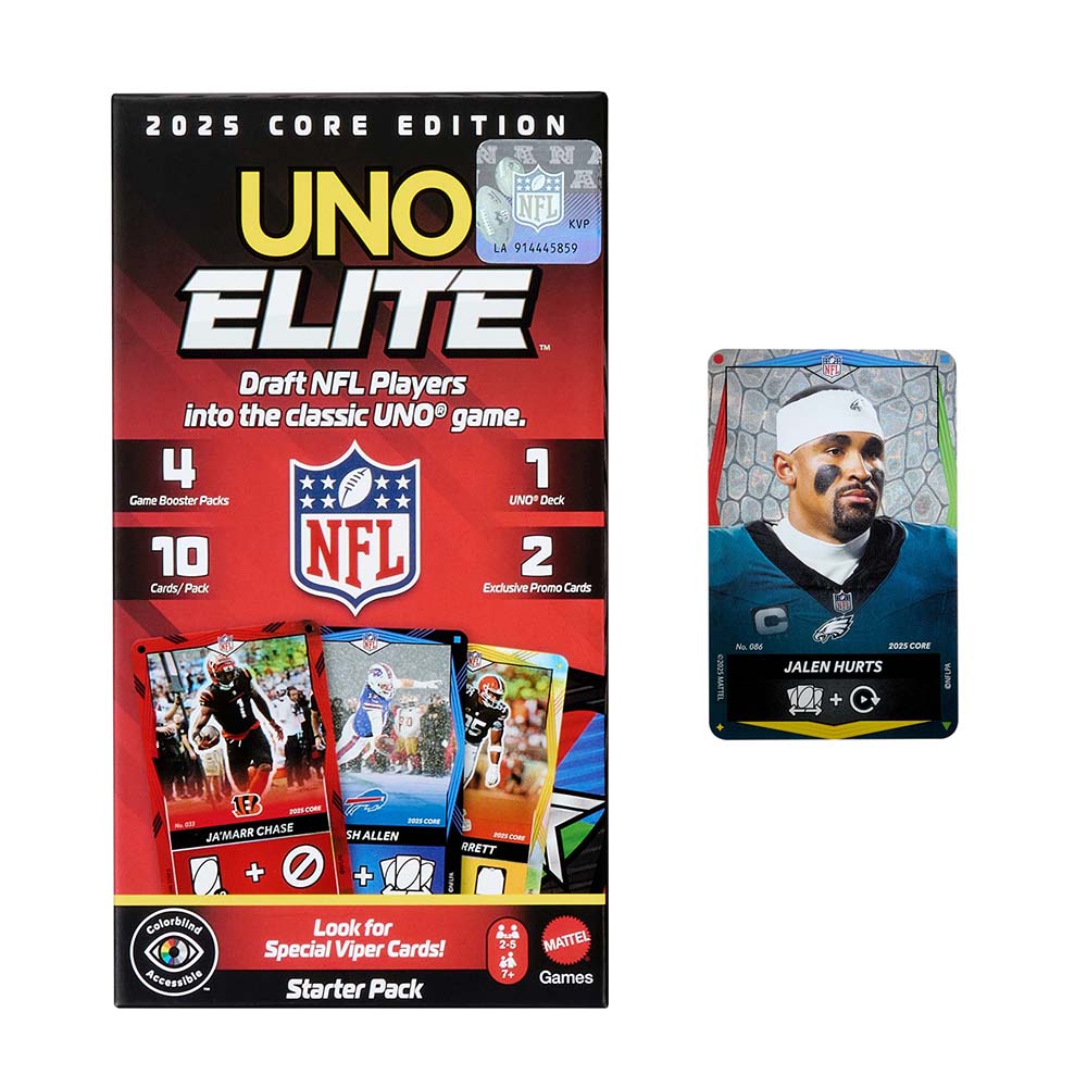 UNO Elite NFL Juego de Cartas Starter Pack JHG46, juegos de cartas