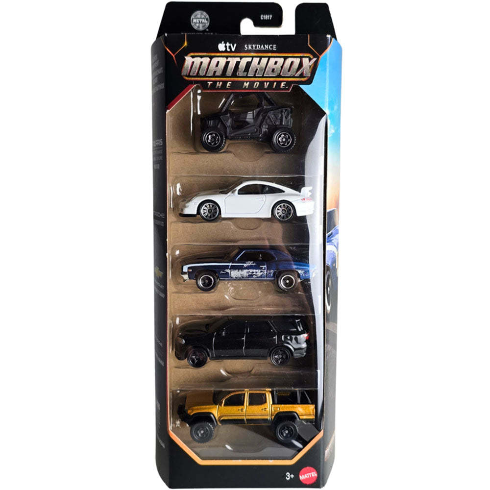 Matchbox The Movie 5 Pack: Set de Villanos 5 Vehículos de Metal a Escala 1:64 Autos y Vehículos de Acción - Edad 3+