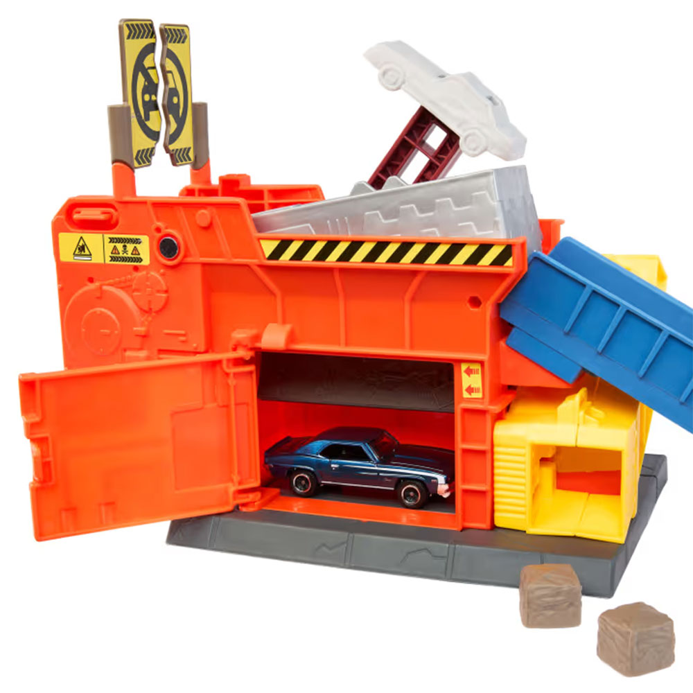 Matchbox Movie Crusher Playset: Set de Juego con Lanzador y Chevrolet Camaro 1969 - Edad 4+