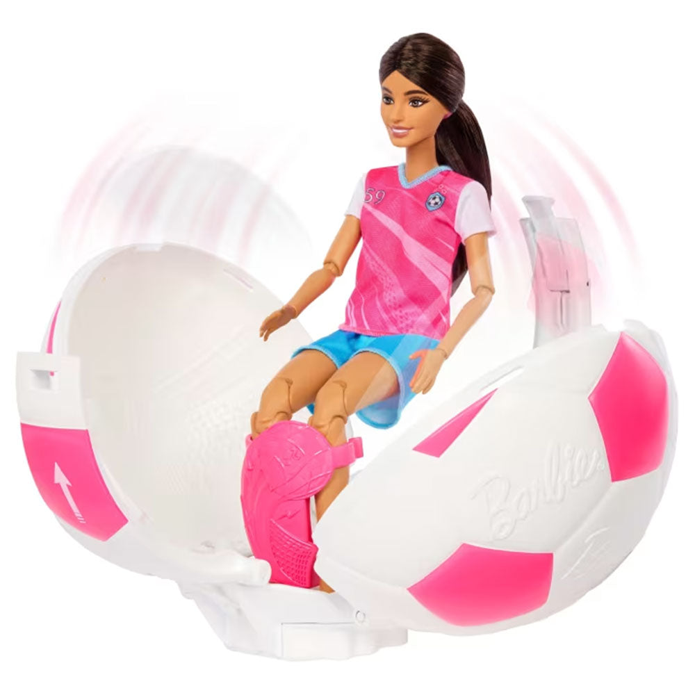 Barbie Career Burst Jugadora de Fútbol Roll and Reveal JMK20, muñecas y muñecos