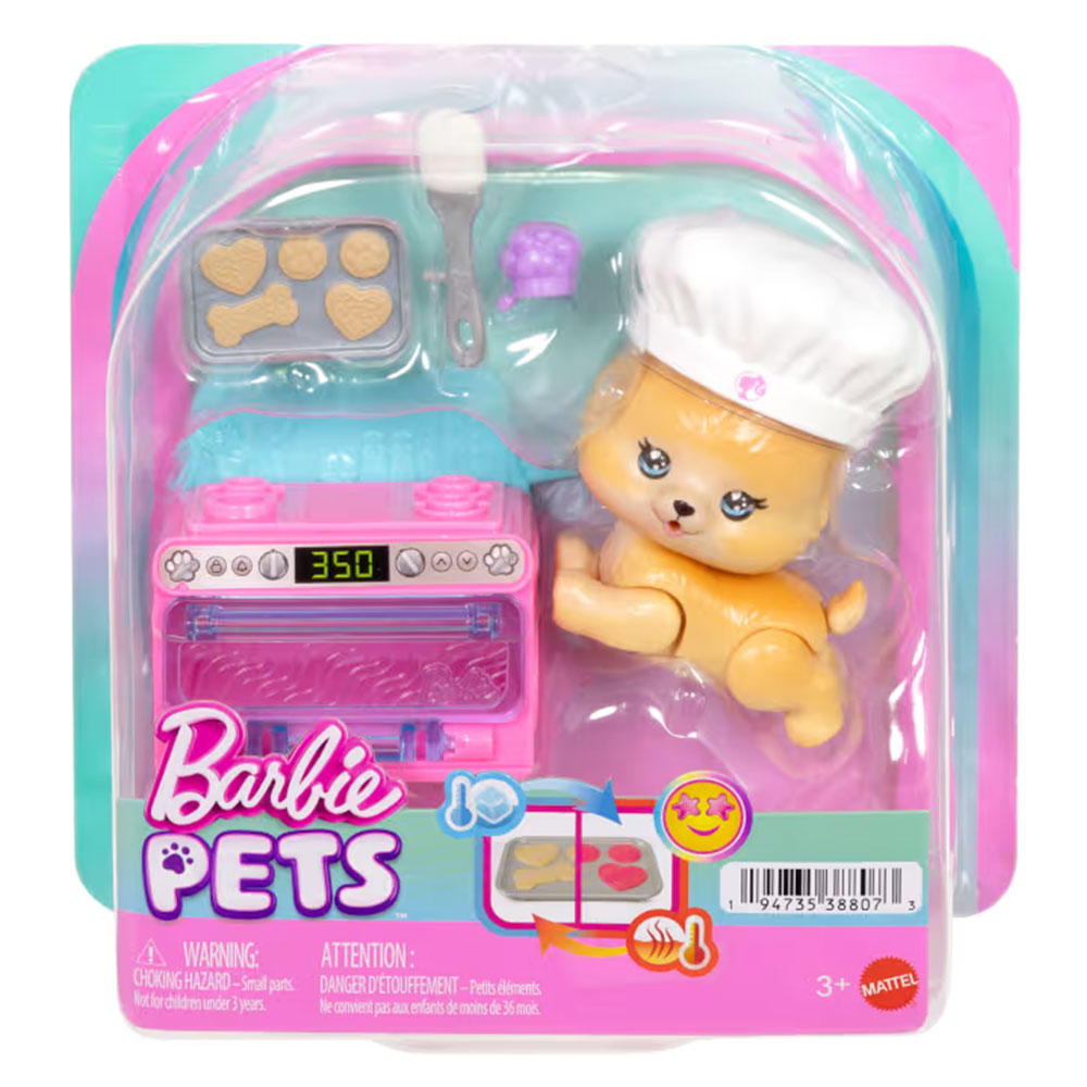 Barbie Dream Squad Pet Puppy With Baking-Themed, muñecas y muñecos