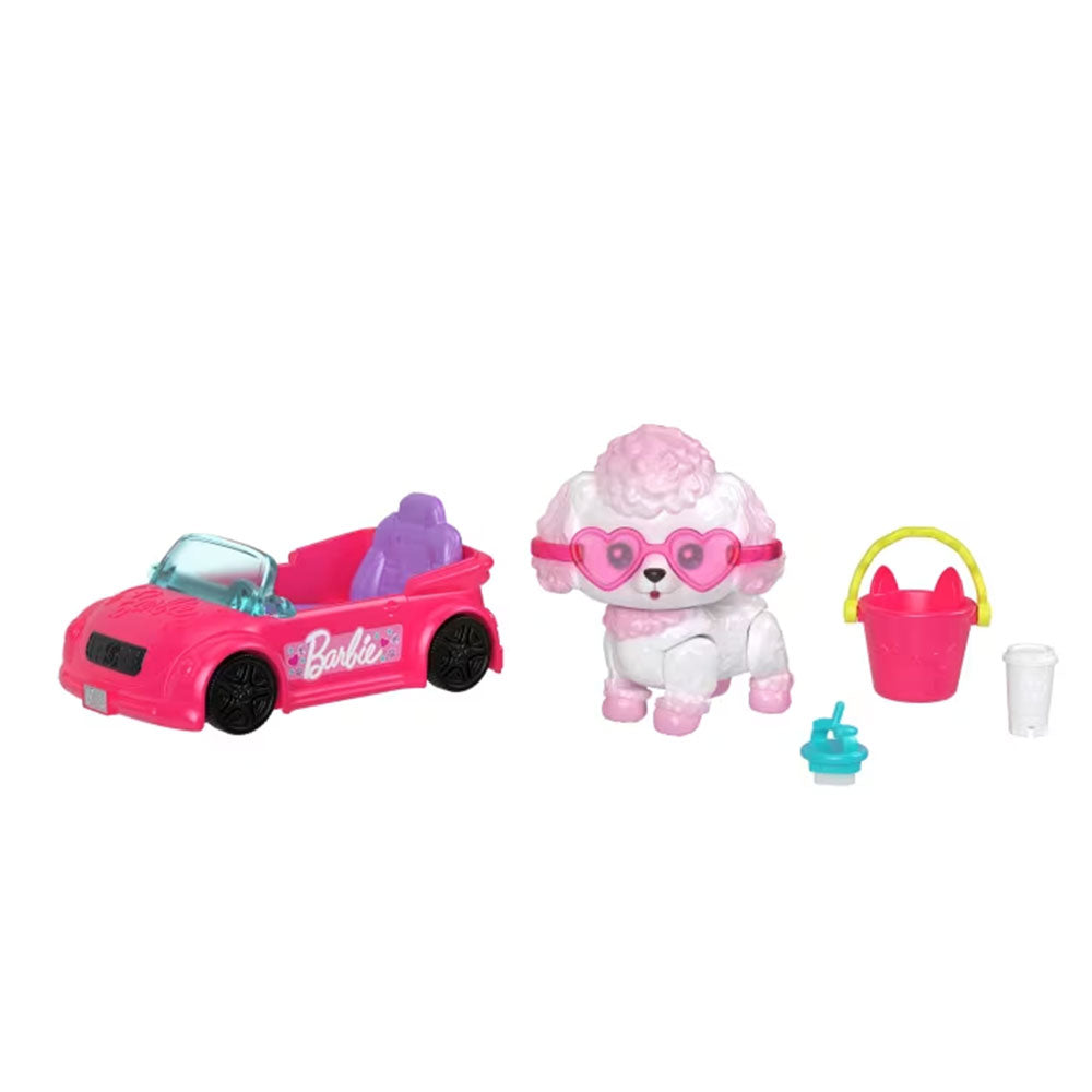 Barbie Dream Squad Pet Poodle And Convertible, muñecas y muñecos
