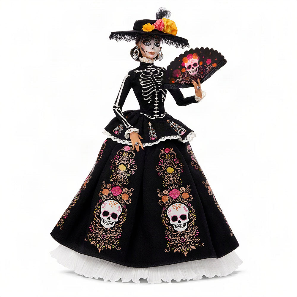 Barbie Signature Día de Muertos Calavera Catrina: Muñeca de Colección con Base, Edad 6+