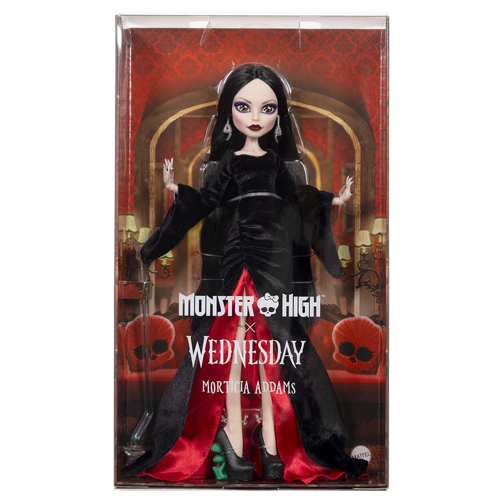 Monster High Skullector x Wednesday Morticia Addams Doll – Edición de Colección, muñecas y muñecos