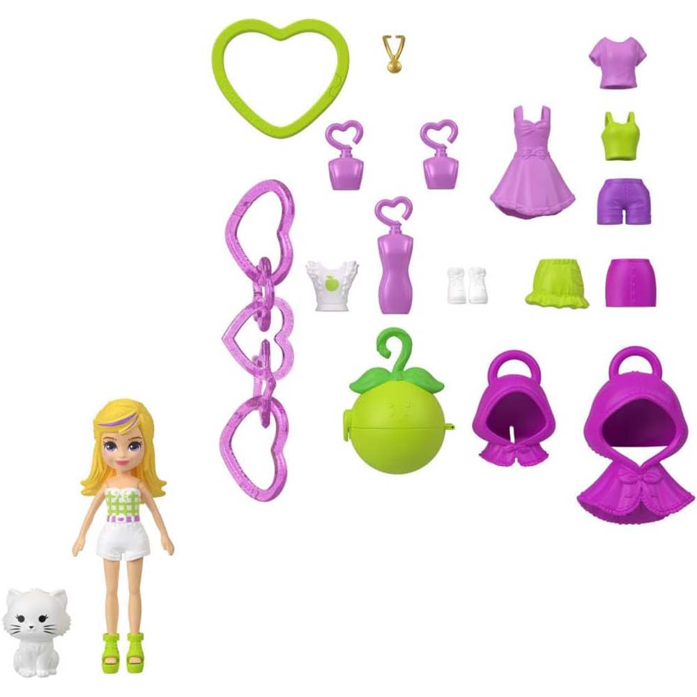 Polly Pocket Kit Estilo Llavero JKR46, muñecas y muñecos
