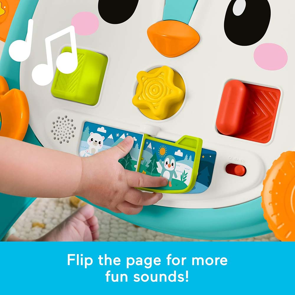 Fisher-Price Andadera Pingüino Musical 2 en 1 con Actividades JHF74, juguetes para primera infancia