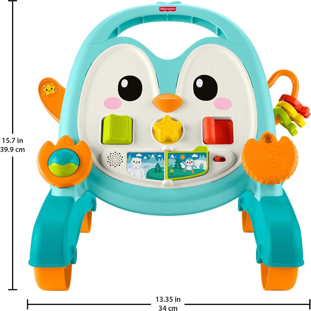 Fisher-Price Andadera Pingüino Musical 2 en 1 con Actividades JHF74, juguetes para primera infancia