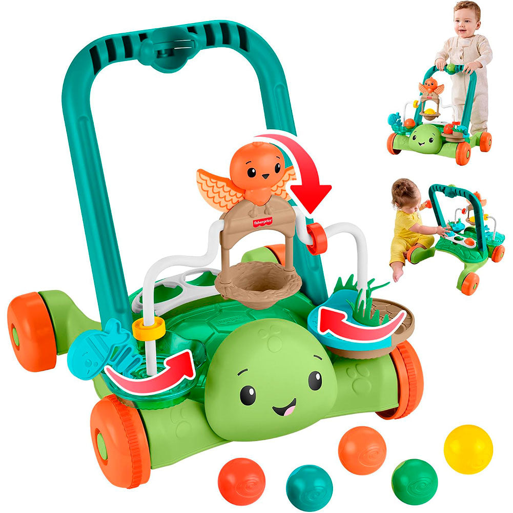 Fisher-Price Andadera Tortuga Primeros Pasos, juguetes didácticos
