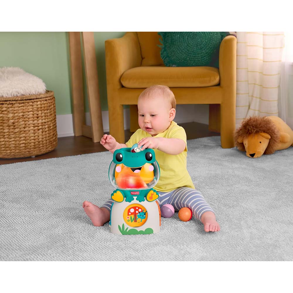 Fisher-Price Rana con Luces y Pelotas JLB96, juguetes para primera infancia