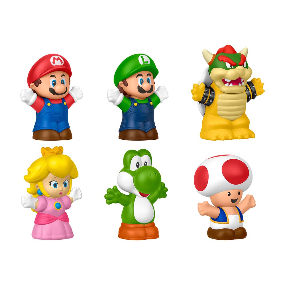 Fisher-Price Little People My Mario Figura Pack de 6 JHG63, figuras de colección