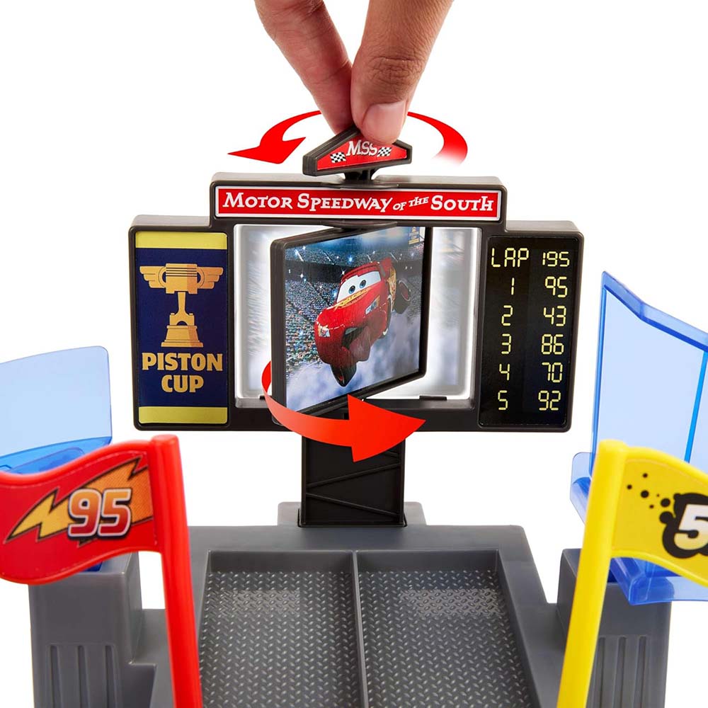 Disney Pixar Cars Pista de Acrobacias Copa Pistón con Lanzador y Salto Épico JHL42, pistas y sets de vehículos