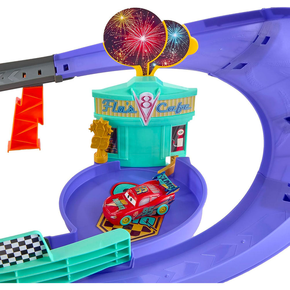 Mattel Cars Pista de Celebración Lightning McQueen, vehículos de juguete