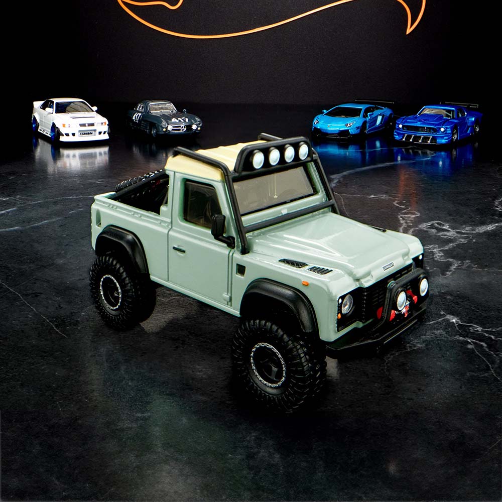 Hot Wheels Elite 64 Series Land Rover Defender 90 Pickup HGW12, autos de juguete