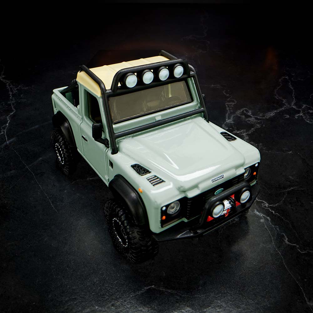 Hot Wheels Elite 64 Series Land Rover Defender 90 Pickup HGW12, autos de juguete