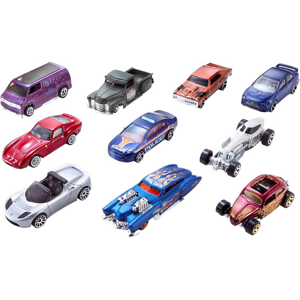 Hot Wheels Paquete 10 Autos 54886: Paquete de 10 vehículos - Edad 3+
