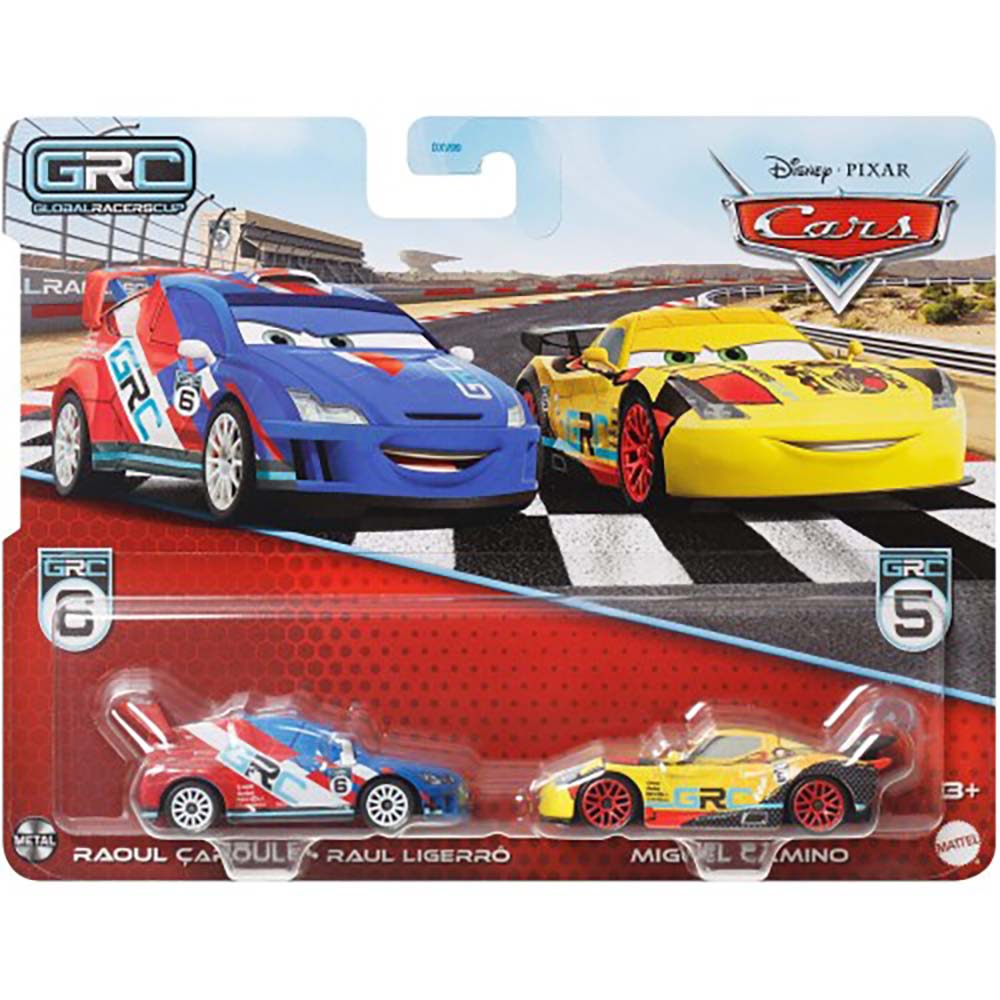 Disney And Pixar Cars 2-Pack Raoul Ligerro / Miguel Camino DXV99, vehículos de juguete