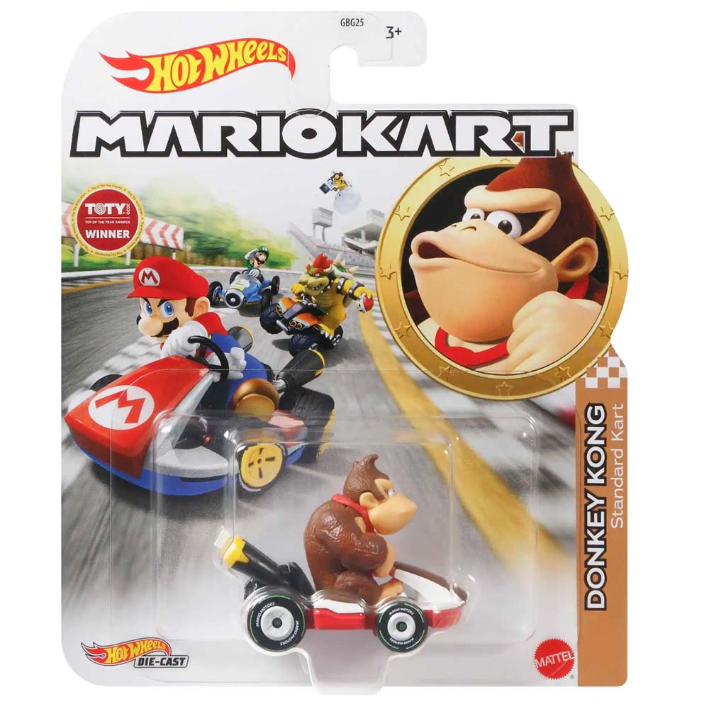 Hot Wheels Mario Kart réplica personajes 1:64 - Donkey Kong GBG25 - Edad 3+
