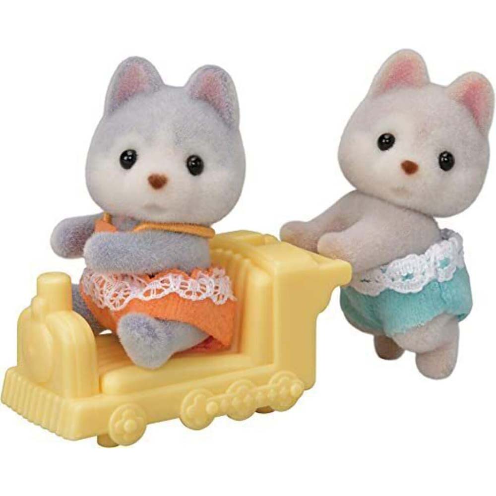 Sylvanian Families 5638 Gemelos Husky: Figura coleccionable - Edad 3+