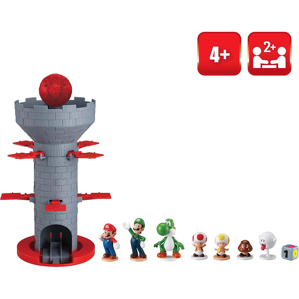 Super Mario explota Torre Temblorosa 7356: Juego de mesa - Edad 4+