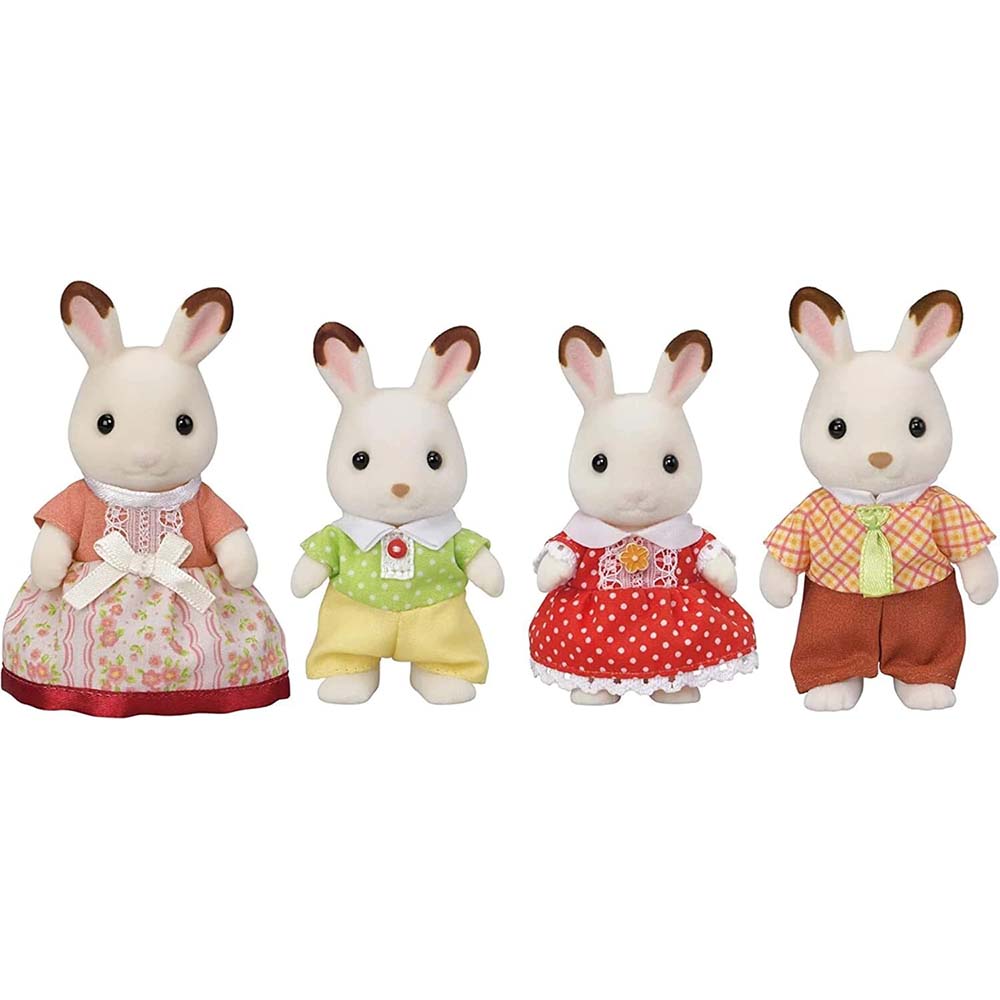 Sylvanian Families 5655 Familia Conejo Chocolate, muñecas y muñecos