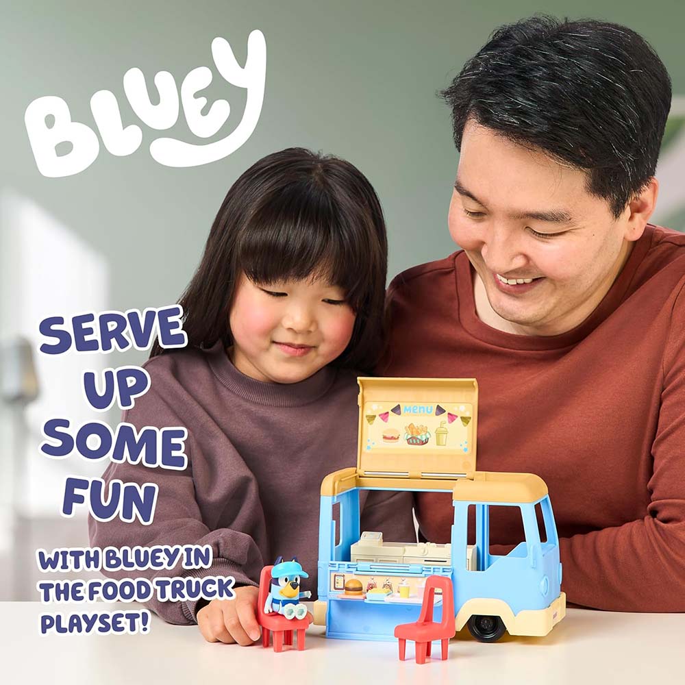 Bluey Let's Play Chef Food Truck – Playset Restaurante Convertible con Figura Exclusiva, sets de juego