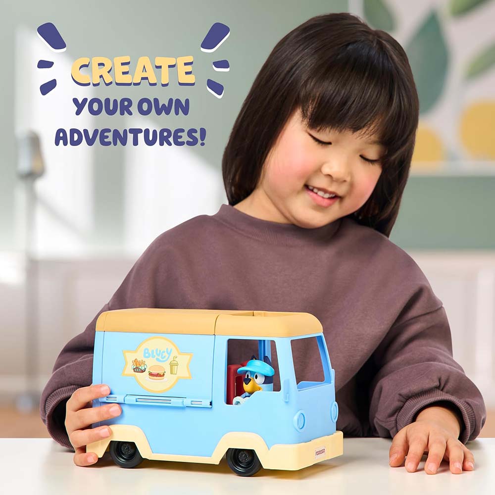 Bluey Let's Play Chef Food Truck – Playset Restaurante Convertible con Figura Exclusiva, sets de juego