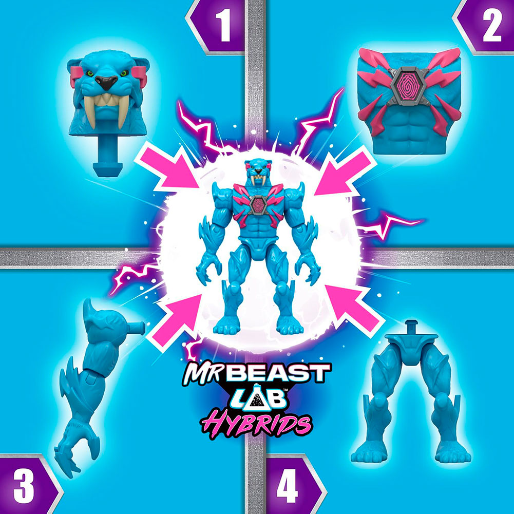 MrBeast Lab Hybrids – Figura de Acción Individual, figuras de acción y colección