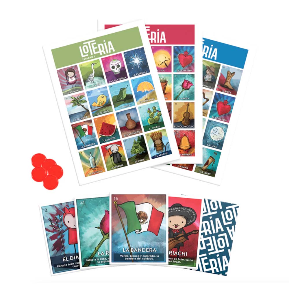 Novelty Juego de Lotería en Tin Metálico c/54 Tarjetas D-001: Juego de mesa - Edad 3+