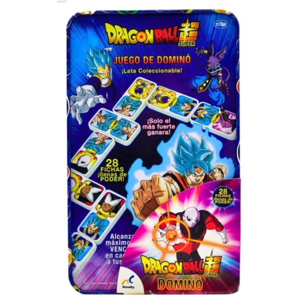 Novelty Domino Dragon Ball Super 28 Fichas Tin D-3106: Juego de mesa - Edad 3+