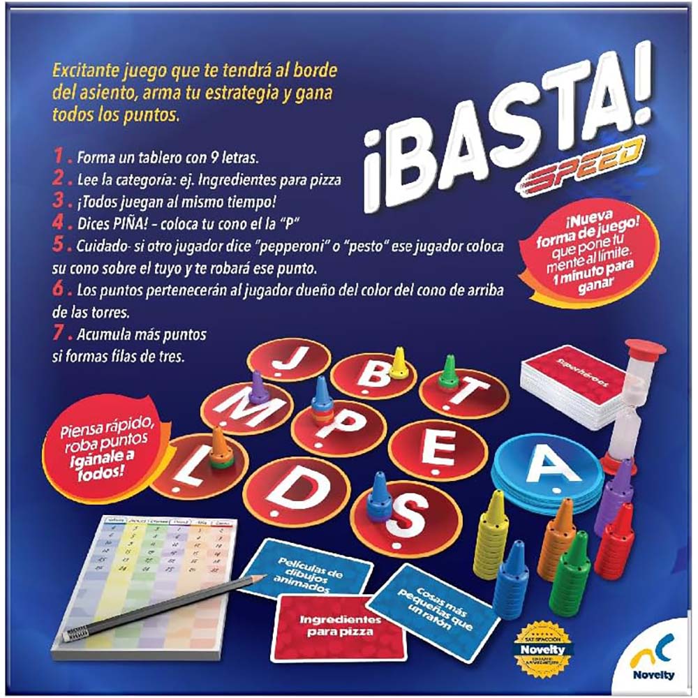 Novelty Juego de mesa en familia Basta Speed JCA-4081 - Edad 8+