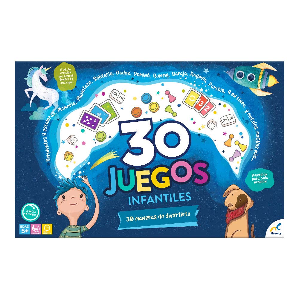 Novelty Set de juegos infantiles 30 en 1 JCA-4322: Juego de mesa - Edad 8+