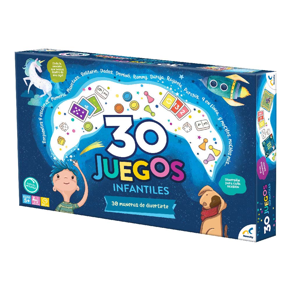Novelty Set de juegos infantiles 30 en 1 JCA-4322: Juego de mesa - Edad 8+