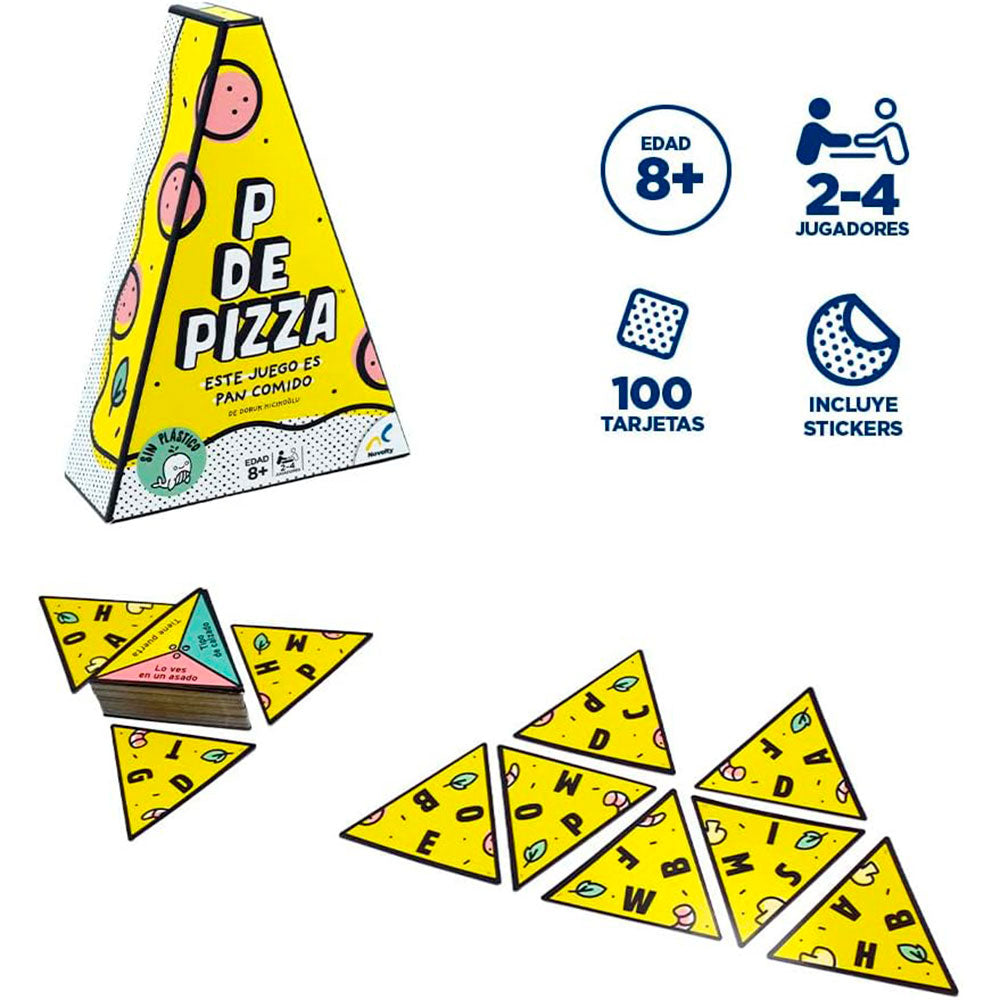 P de Pizza – Juego de Cartas para Familia y Amigos JCA-5214, juegos de cartas