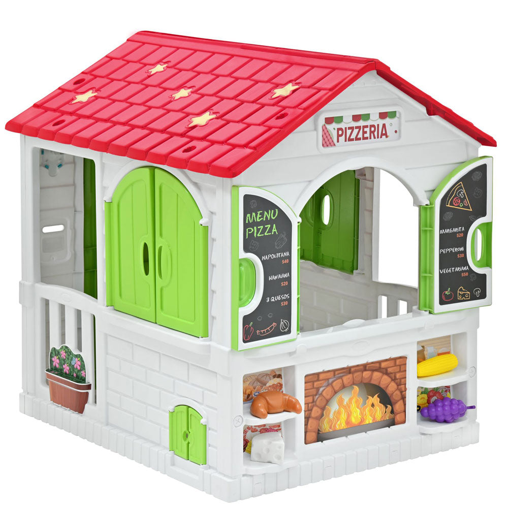 PlayHouse 2 en 1 Prinsel Casita Infantil con Pizzería Modelo 4080: Casitas infantiles