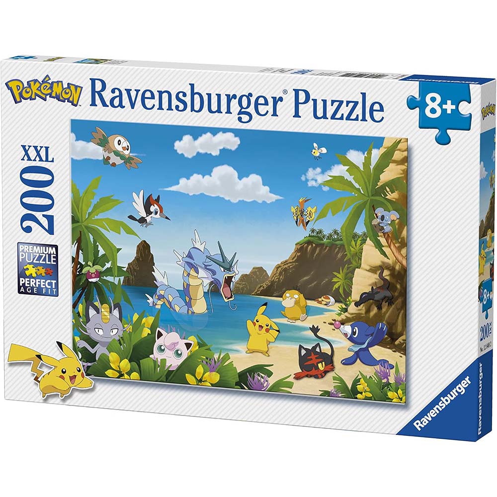 Ravensburger 12840 Rompecabezas 200 piezas XXL Pokémon, rompecabezas