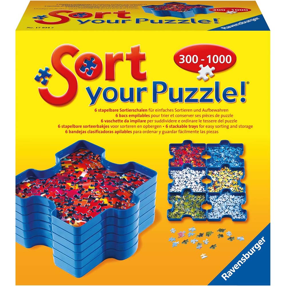 Ravensburger 17934 Clasificador de Piezas 300 a 1000 Piezas, accesorios para rompecabezas