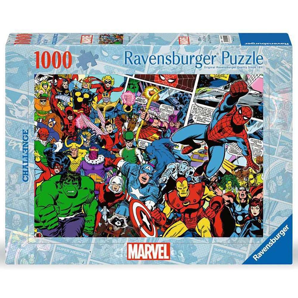 Ravensburger 12000510 Rompecabezas 1000 piezas Marvel Challenge, rompecabezas