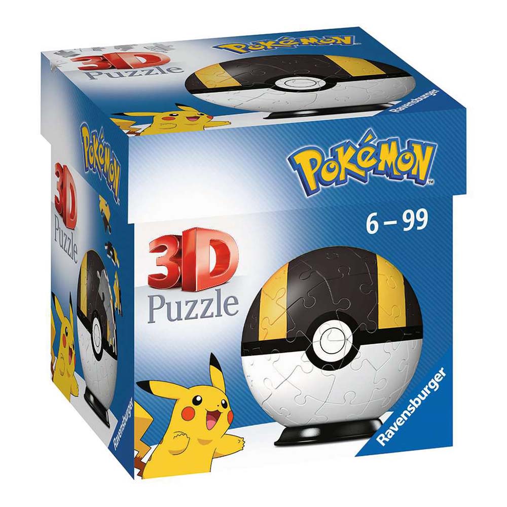 Ravensburger 11266 Pokémon Hyperball Negra 3D, rompecabezas 3d