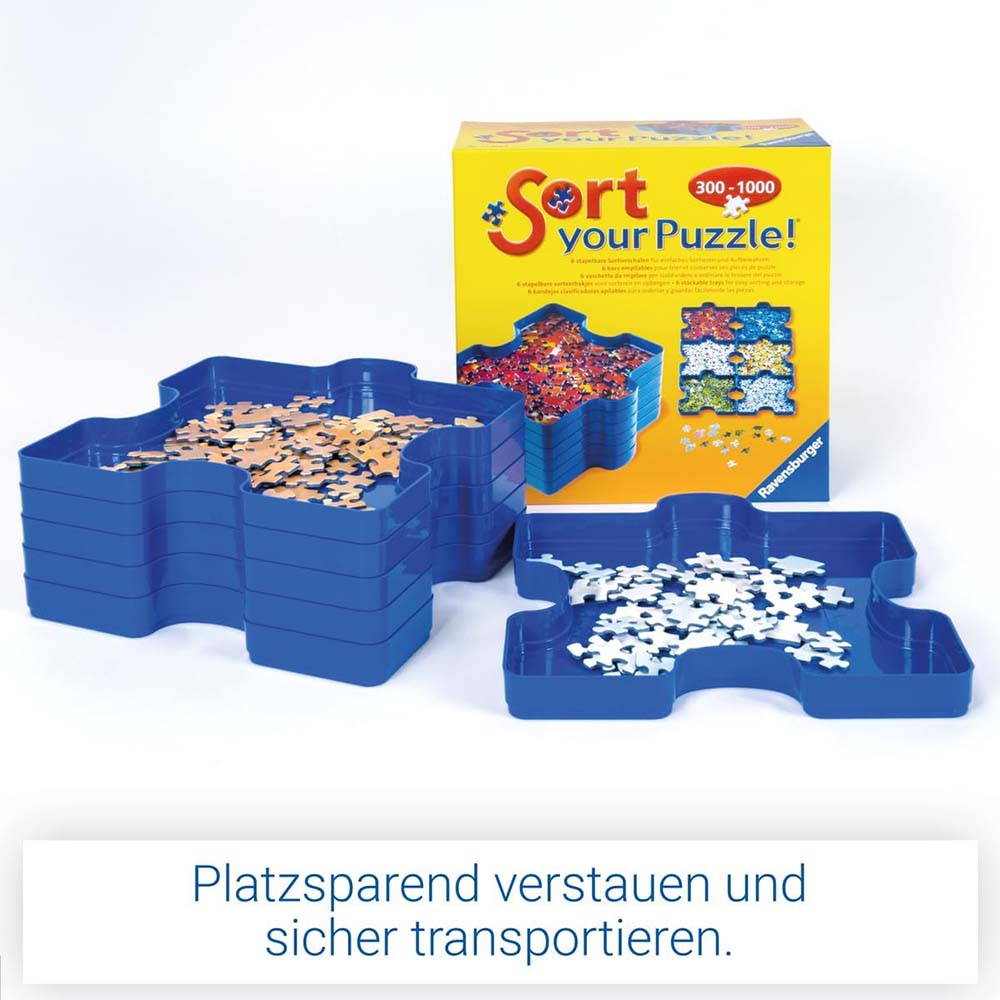 Ravensburger Clasificador y Organizador de Piezas para Rompecabezas, accesorios para rompecabezas