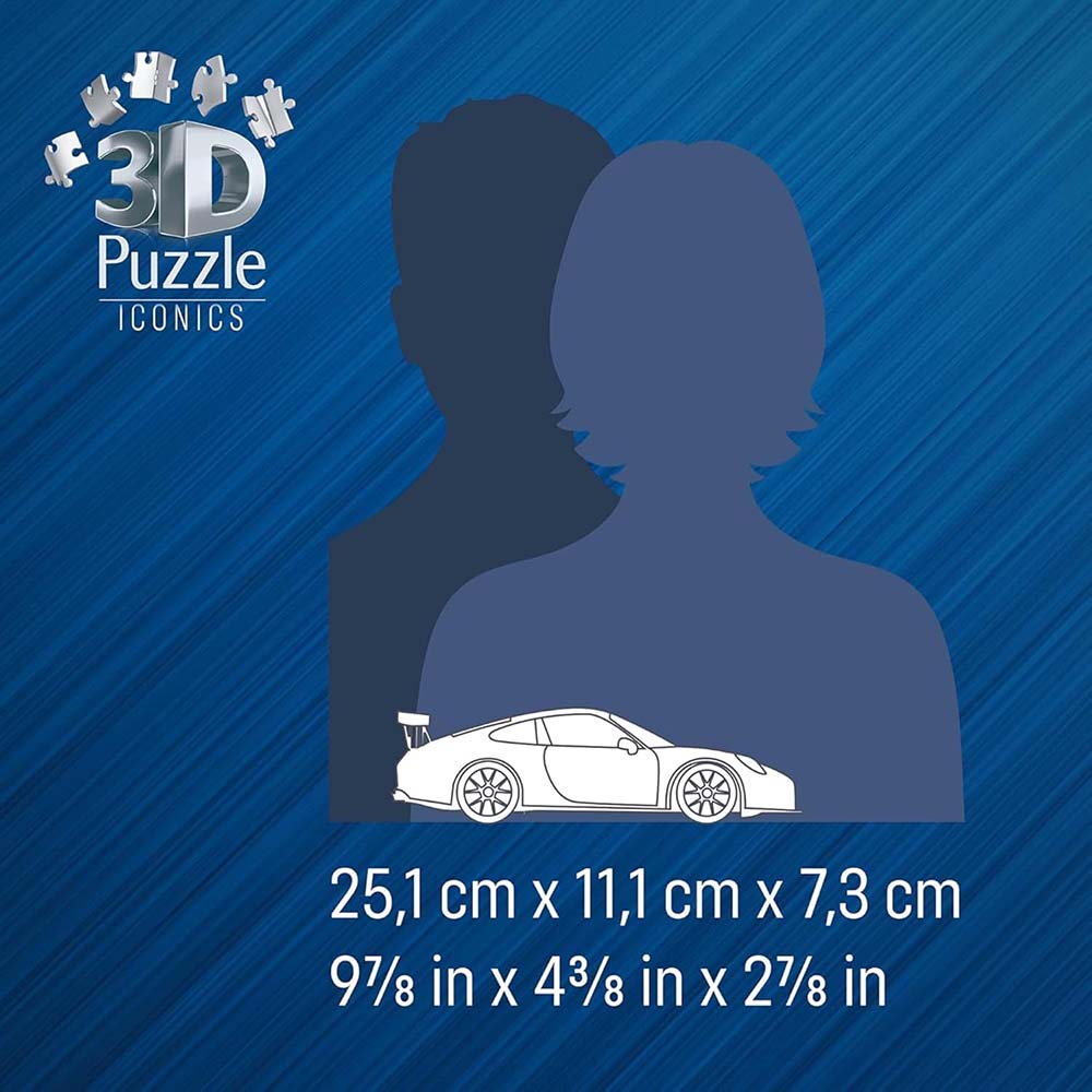 Ravensburger 3D Puzzle Porsche 911 GT3 Cup 108 Piezas, rompecabezas