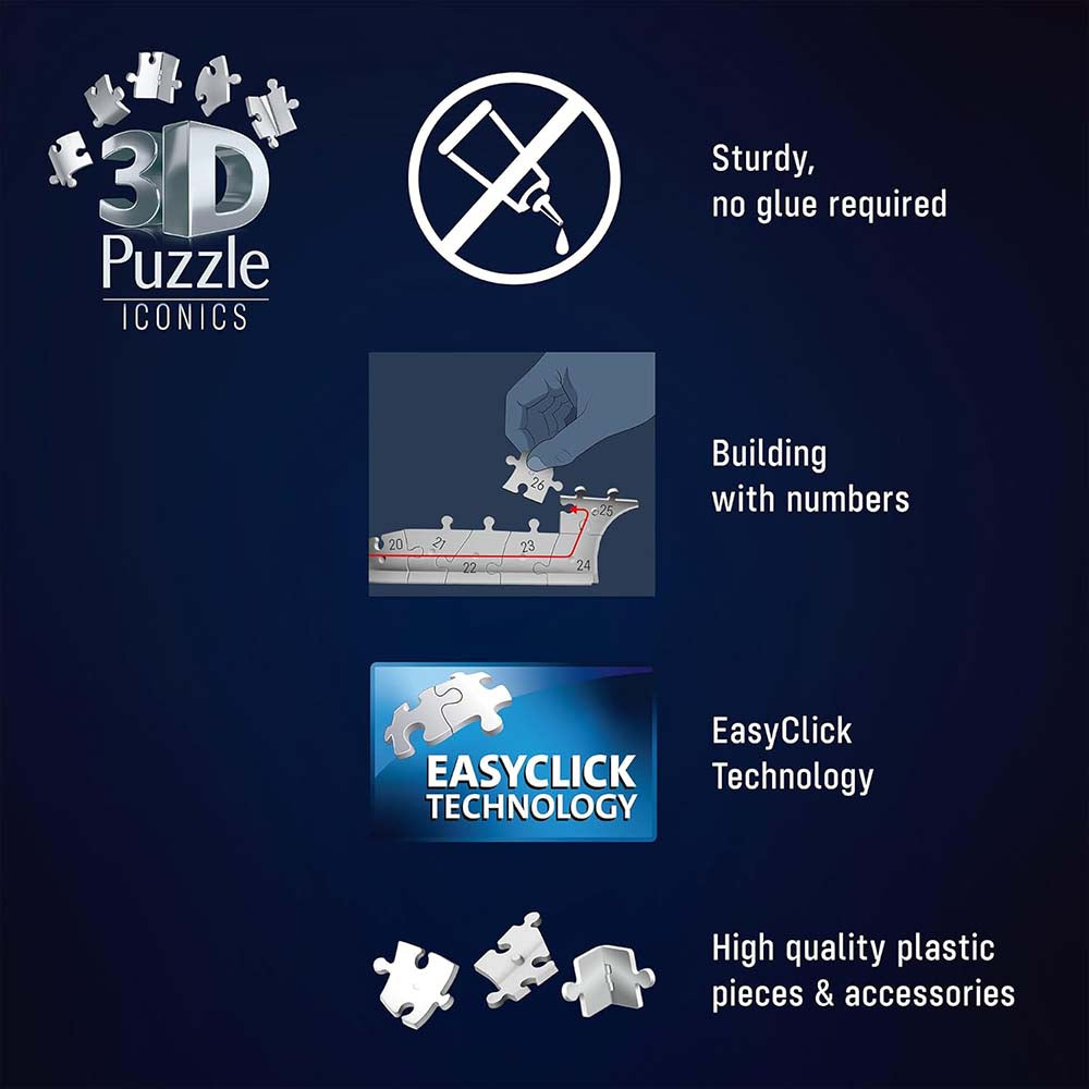 Ravensburger 3D Puzzle Volkswagen T1 Iconics 162 Piezas, rompecabezas