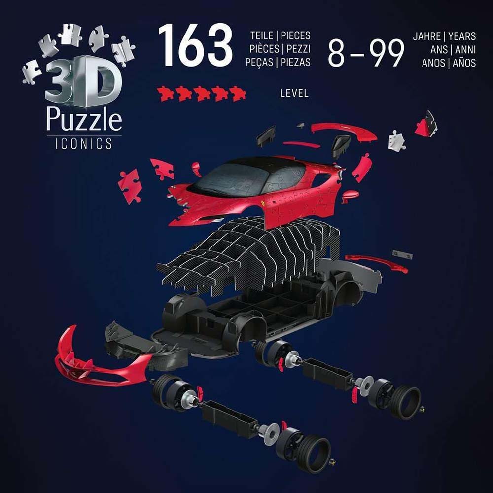 Ravensburger 3D Puzzle Ferrari SF90 Stradale 108 Piezas, rompecabezas