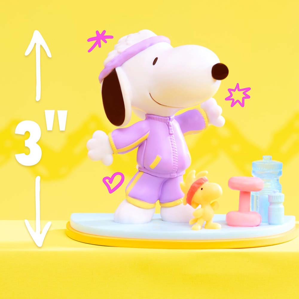 Peanuts Happy Haul Mindful Mondays Figuras Coleccionables Sorpresa con Snoopy y Woodstock, figuras de acción y colección
