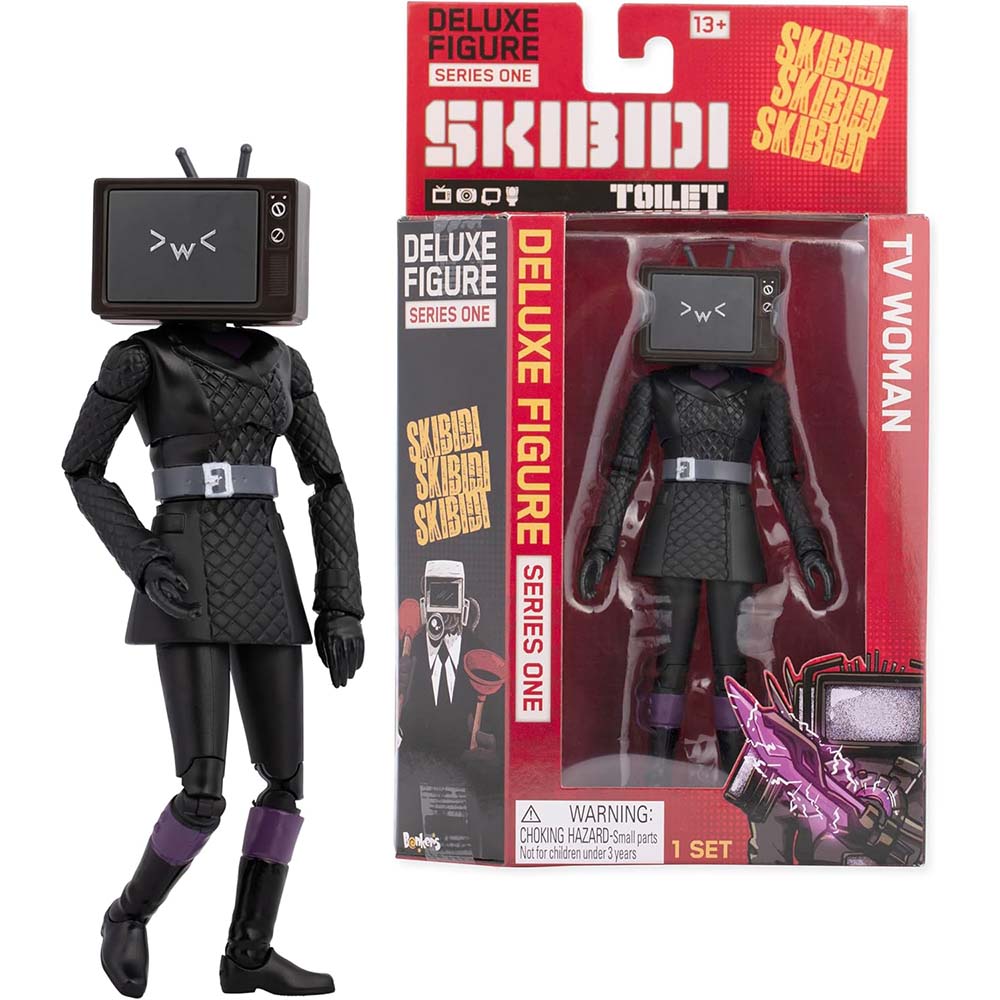 SKIBIDI Toilet Deluxe Figure Series One TV Woman 185906, figuras de colección